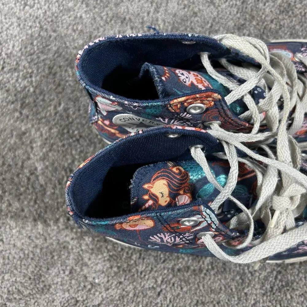 Converse Chuck Taylor All Star Kids Size 1 Mermaid Under The Sea Athletic Shoes